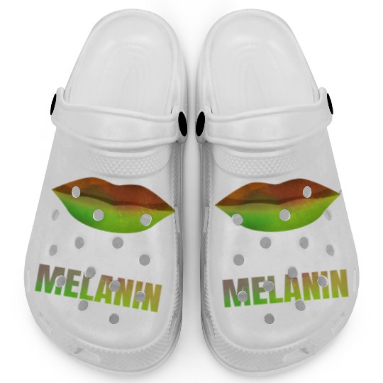 Lovable Melanin Of Vegans Quote Clogs