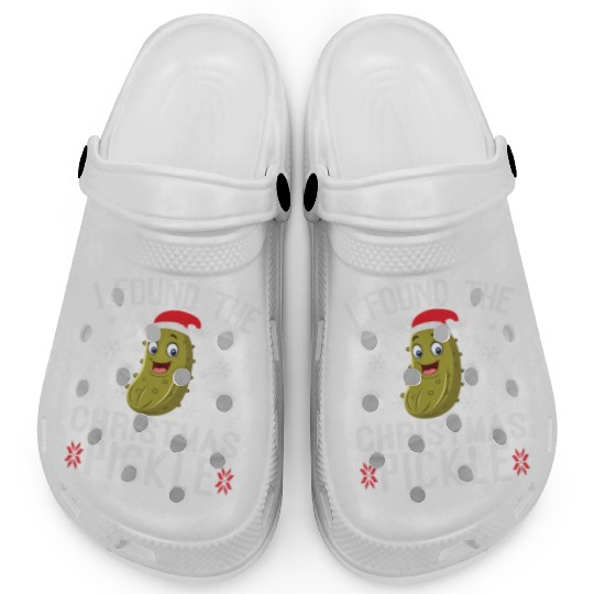 I Found the Christmas Pickle Funny Pickle Dill Clogs
