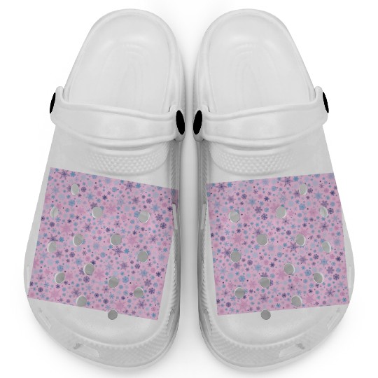 Snowflakes Pattern Colorful Clogs