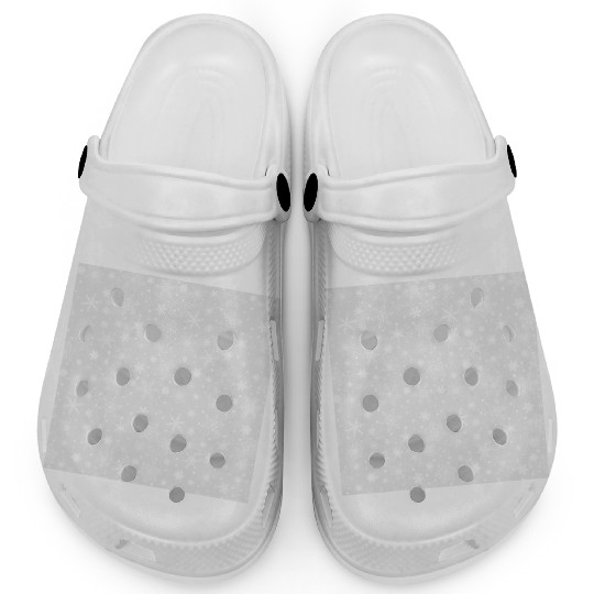Snowflakes Pattern Grey White Clogs