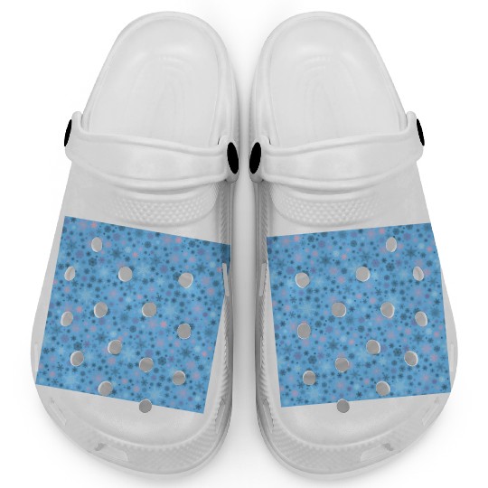 Snowflakes Pattern Colorful Clogs