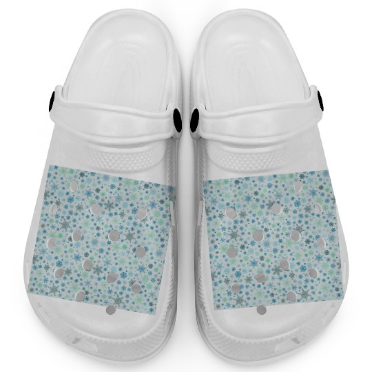 Snowflakes Pattern Colorful Clogs