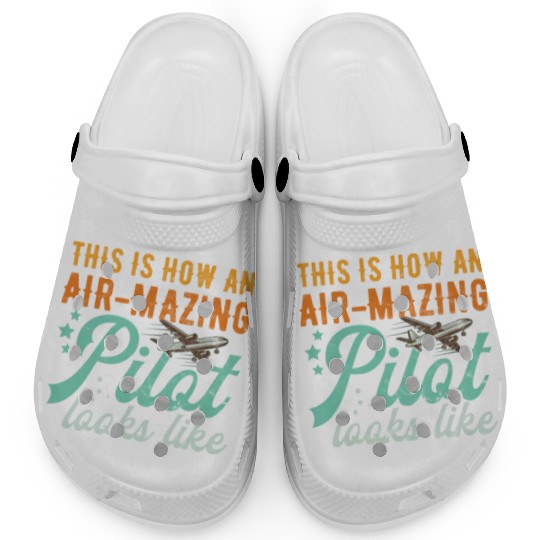 Aircraft Pun Airmazing Pilot - Airline Pilot Clogs