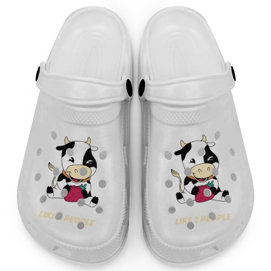 I Like Cows And Maybe Like 3 People Funny Cow Gift Clogs