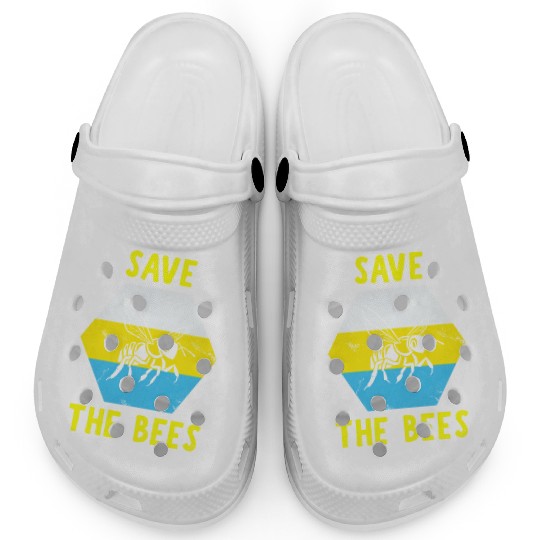 Save The Bees Retro Vintage Pullover Clogs
