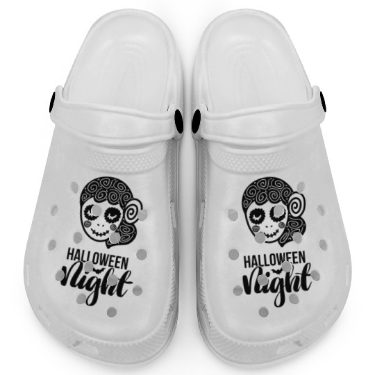 Halloween Santa Muerte Clogs