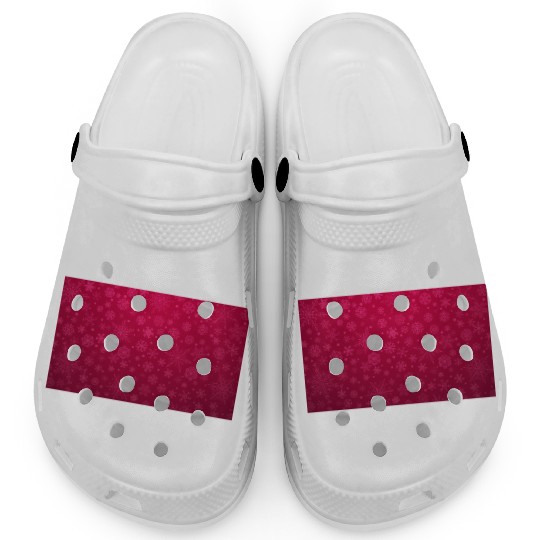 Red Snowflakes Aesthetic Pattern Clogs