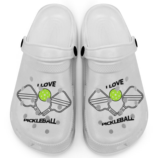 i love pickleball Clogs