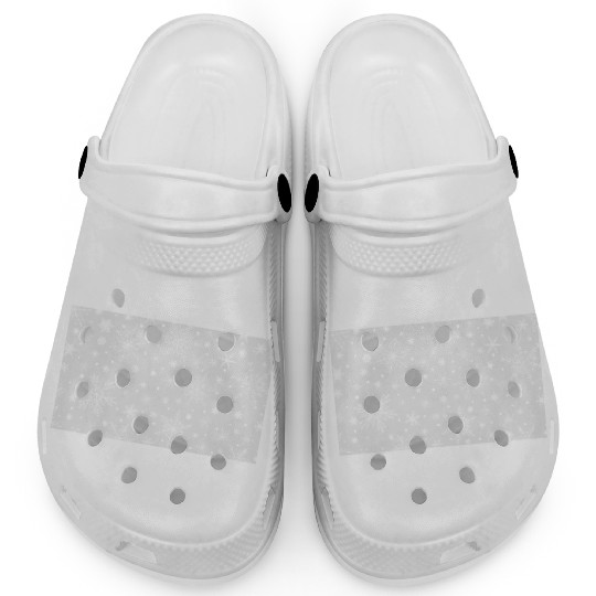 Snowflakes Pattern Grey White Clogs