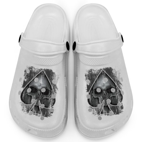 Heavy Metal Punk Poker Skull Clogs