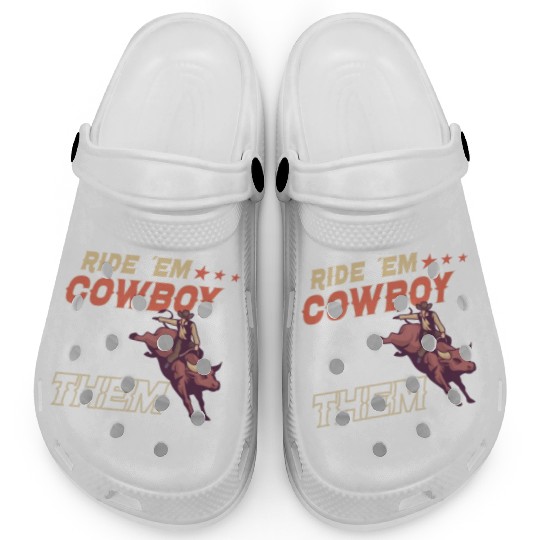 Rodeo Bull Riding Livestock Show Farmer Cattle Clogs