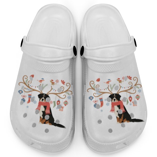 Bernese Mountain Dog Christmas Clogs