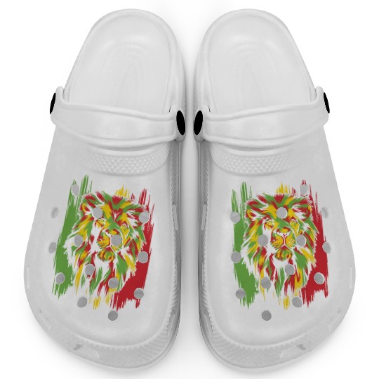 Jamaican Lion Rasta African Reggae Clogs