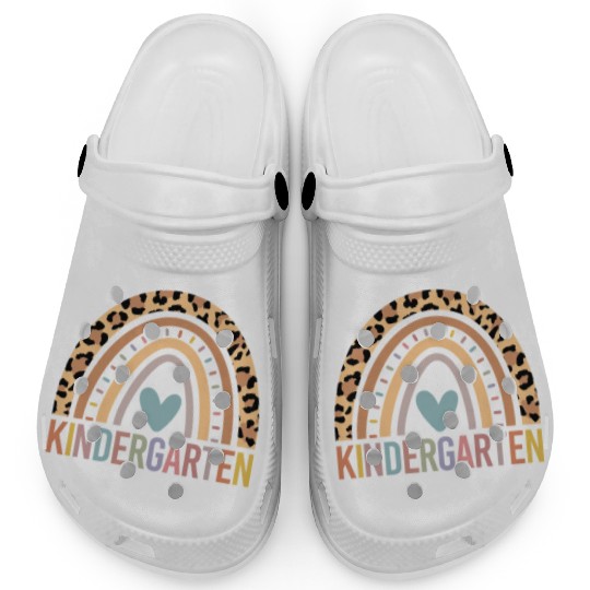 Kindergarten Rainbow Girls Boys Teacher Team Kinde Clogs