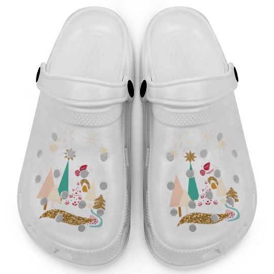 Christmas Winter Scandinavian Trees Snow Clogs