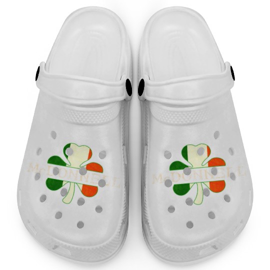 Mcdonnell Irish Surname Ireland Flag Shamrock Clogs