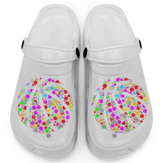 International Dot Day Colored Basketball Polka Dot Clogs