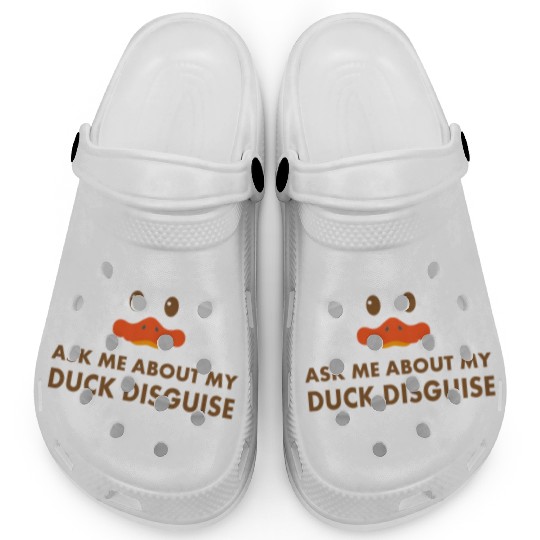 ask me about my duck disguise funny quack costume Clogs