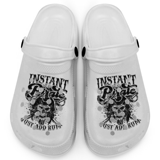 Instant pirate just add rum - skeleton Clogs