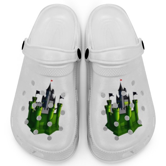 Castle 3d _ classic castle 3d sticker. Clogs