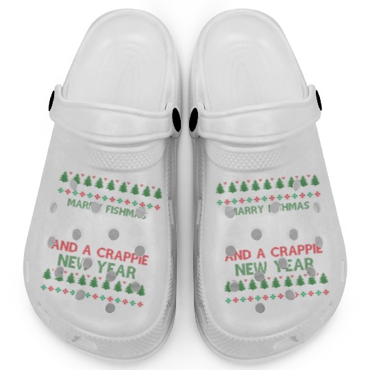 Merry Fishmas And A Crappie New Year - Saying Ugly Clogs