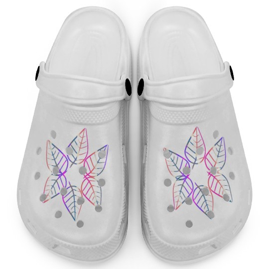 leaf icon nature purple pattern leaves circle Clogs