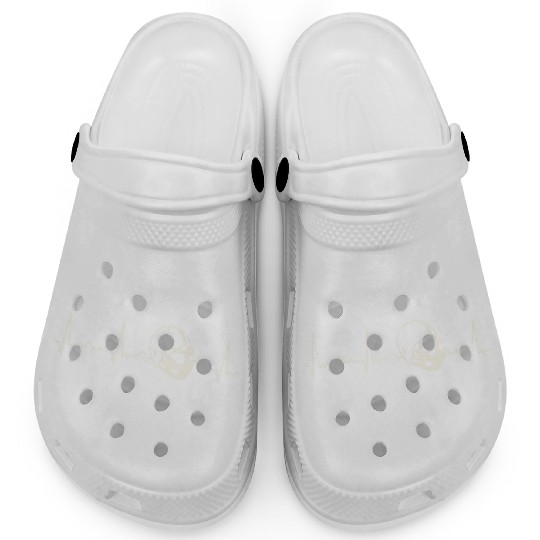 American Football Helmet Cool. Heart. Love. EKG. Clogs