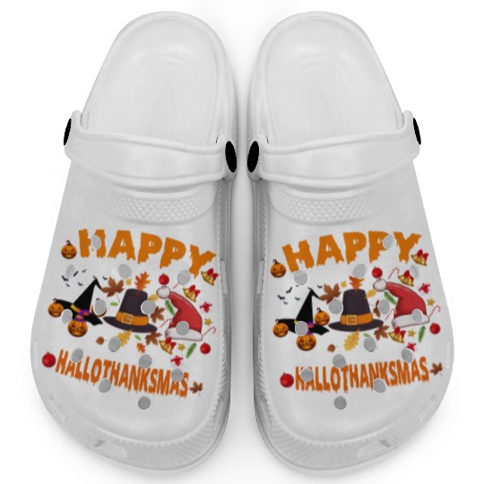 Wine Halloween Christmas Happy Hallothanksmas Clogs