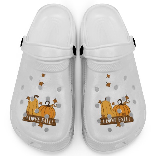 Fall Leaves Pumpkin Lovers Oh My Gourd I Love Fall Clogs