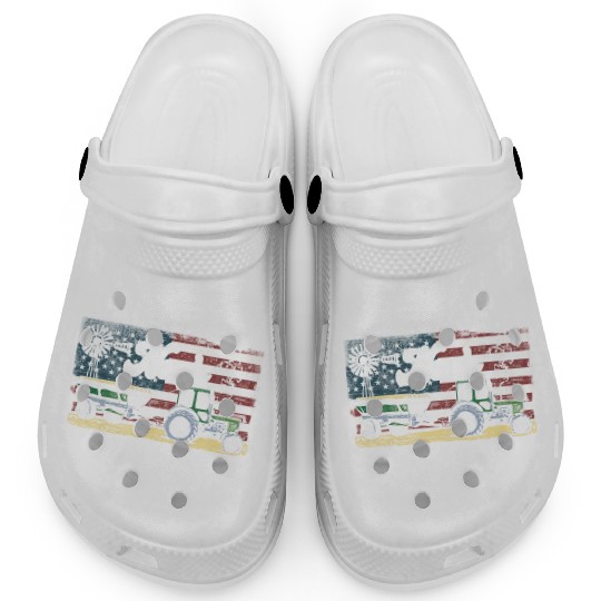 Farming Farmer Tractor Vintage Us Clogs