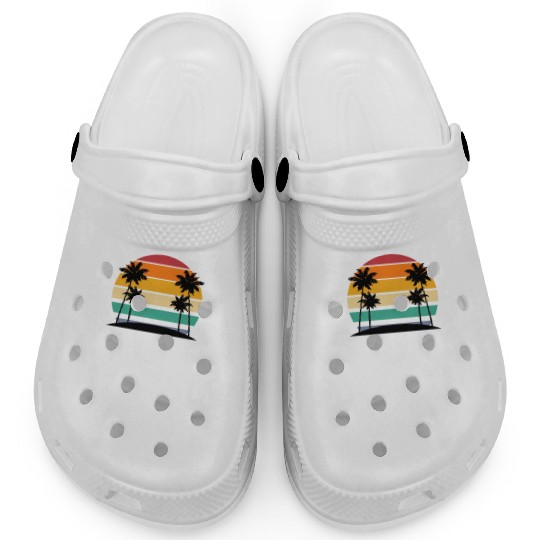Palm trees ocean breeze Clogs