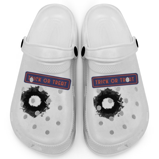 trick or cat or Treat Halloween Funny Novelty 80s Clogs