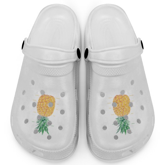 upside down anatomy of a pinapple Clogs