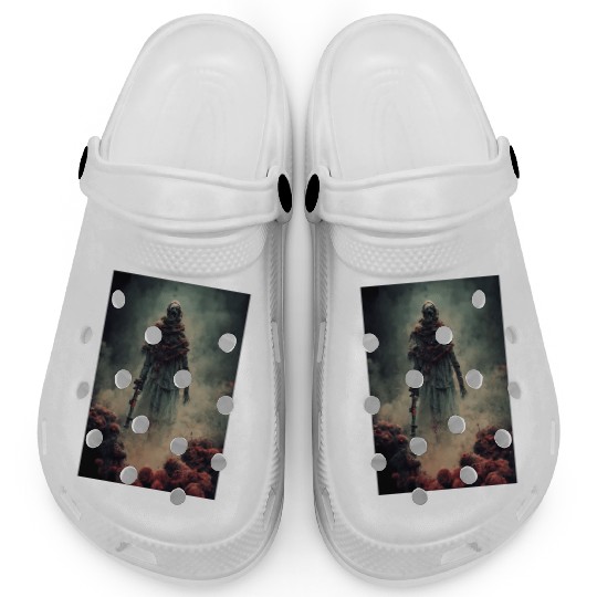 Zombie soldier with smoking skulls Clogs