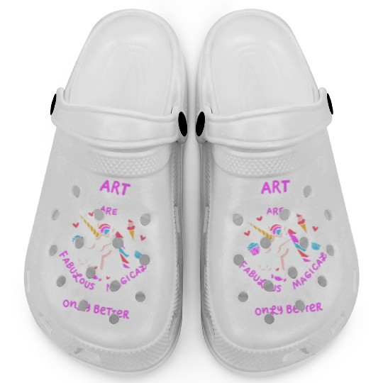 Art teacher gift art teacher school unicorn Clogs