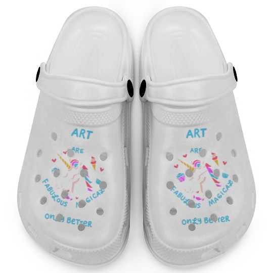 Art teacher gift art teacher school unicorn Clogs
