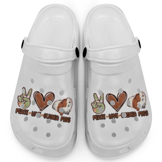 Peace Love Guinea Pigs - guineapig Clogs