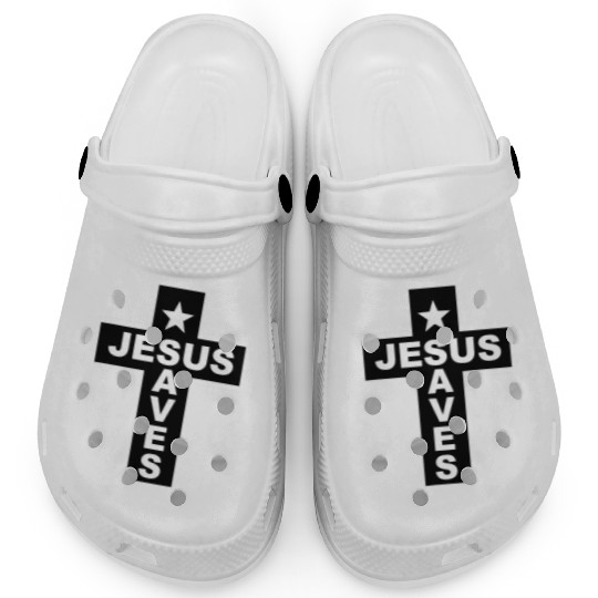 Jesus Saves Christian Faith Bible Cross Clogs