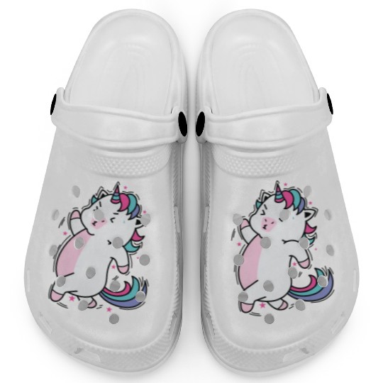 Unicorn Running Fable Creature Sport Clogs