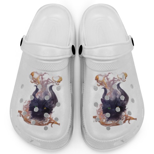 Demon Black Cat Clogs