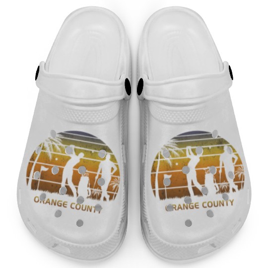 Retro Orange County Golf Golfing Fan Golfer Gift Clogs