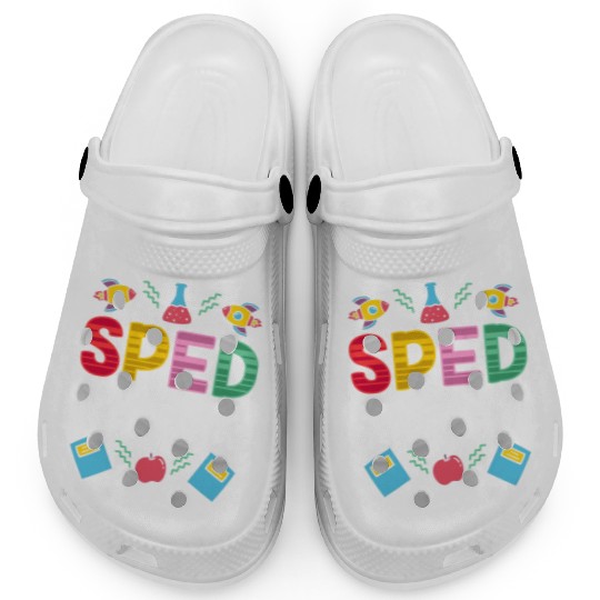 Sped Teacher Awareness Special Education Cute Clogs