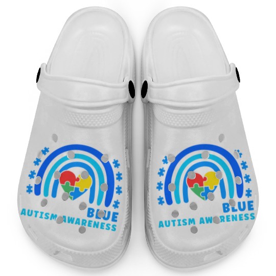 In April We Wear Blue Autism Awareness Clogs