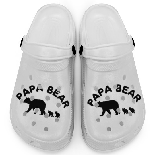 Papa Bear With 2 Two Cubs Dad Father Clogs