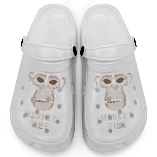 It's Monkey Time Cute Adorable Funny Monkey Face Clogs