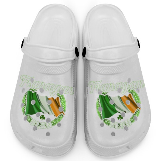 Flanagan Surname Irish Last Name Ireland Flag Clogs