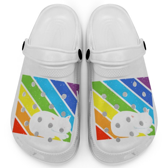 LGBT Supporter Pride Ally Cat Lover Rainbow Pride Clogs
