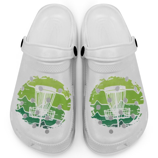 Disc Golfer Graphic Frisbees Flying Disc Golf Clogs