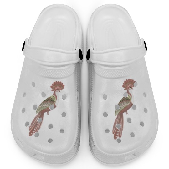 Folk art fancy bird Clogs