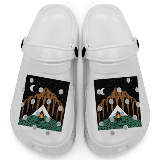 Mountain Night Camper Gift Clogs
